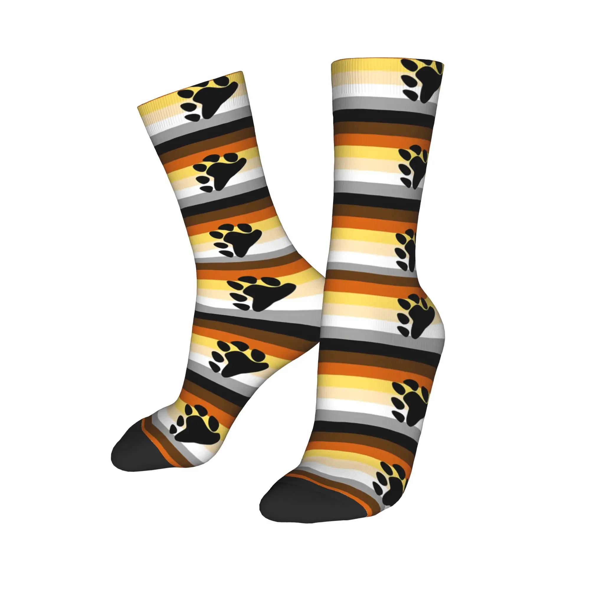 Bear Pride Flag  Stockings  Gothic Socks Couple Breathable Socks Autumn Outdoor Pattern Anti Slip Socks Gift Idea view 3