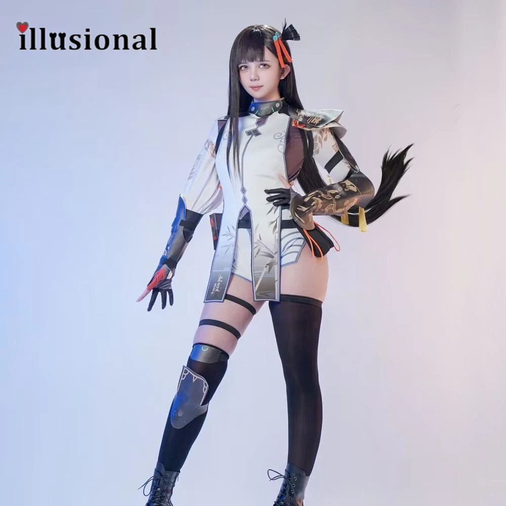 الوهمي أنيمي الفتيات الجبهة 2: إكسيليوم تشيونغ جيو تأثيري حلي تشيونغ جيو فستان مثير الإناث أزياء الهالوين #1