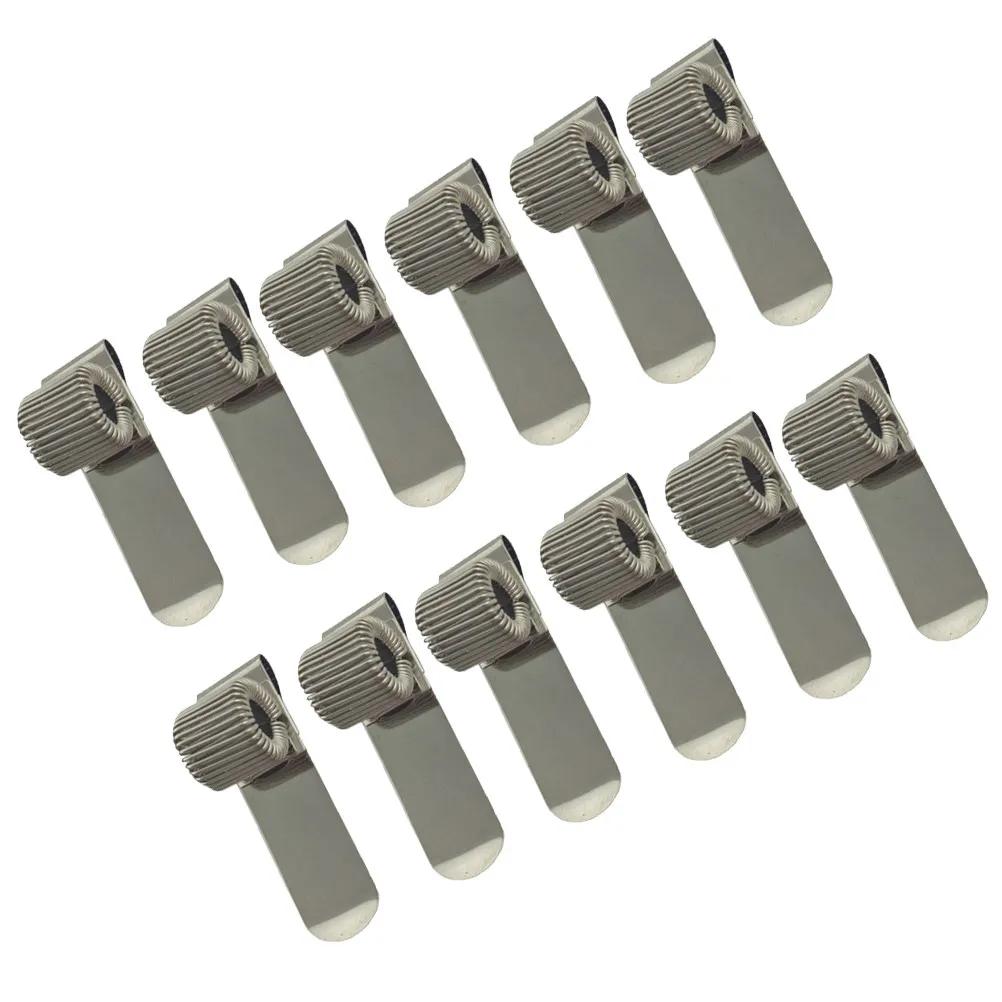 

12Pcs Creative Metal Pen Holder Spring Clip Elastic Portable Pen Loop for Students Teachers Doctors Nurses School Stationery