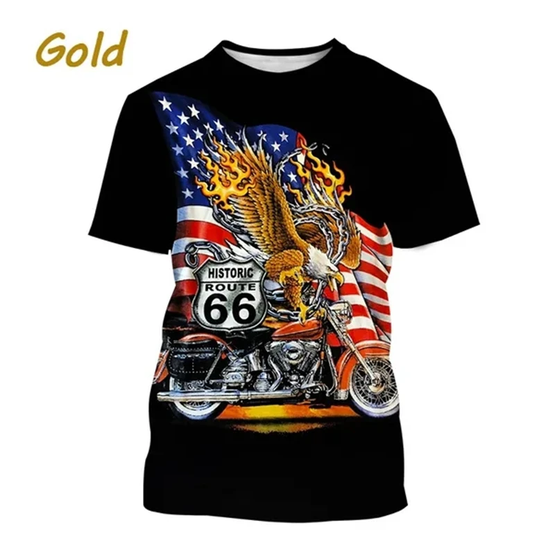 3D American Eagle Flag Printed T Shirt US USA Stripe Emblem Men T-shirt Independence Day Womens Clothing Patriotic Kids Tops Tee