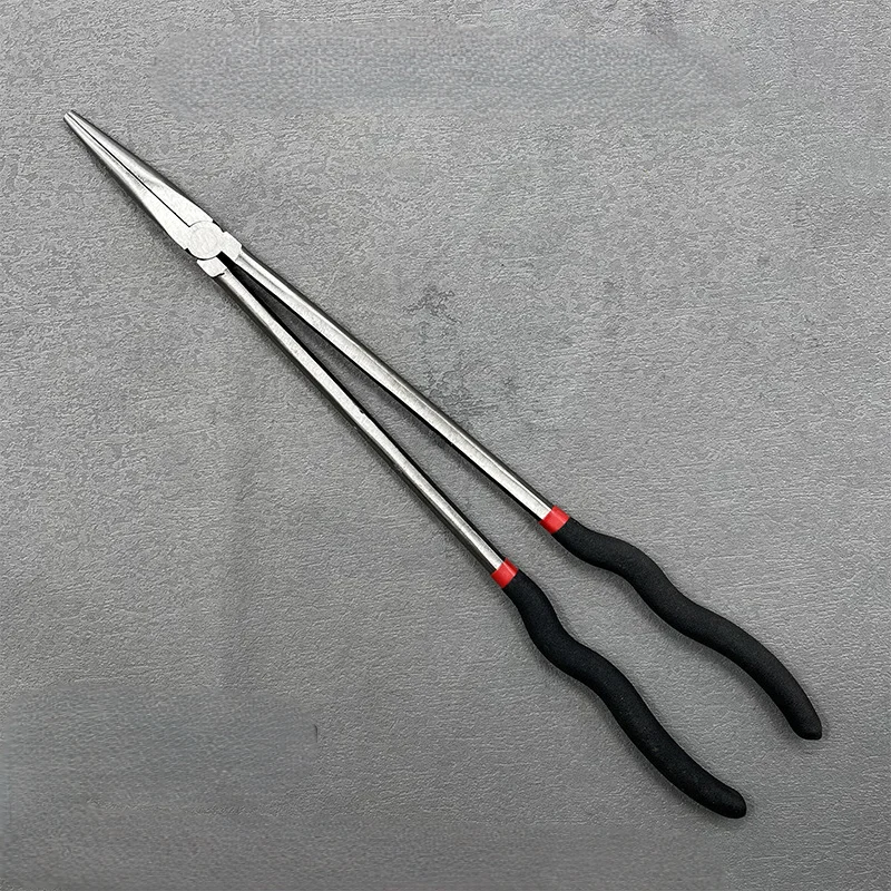 1PC 16inch Multi-Purpose Long Nose Pliers Straight Needle Nose Pliers 90° Curved