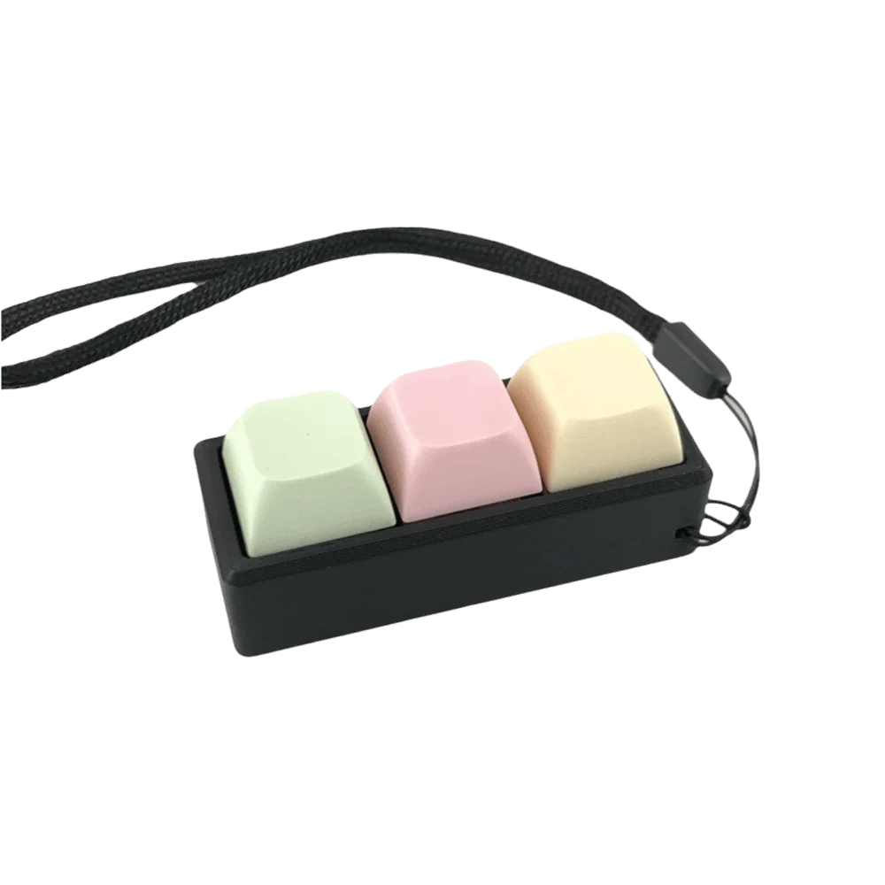 Relaxing 2/3/4 Keys Finger Keyboard Key Button Stress Relief Fidget Keychain Gadget Keycap Decompression Adult