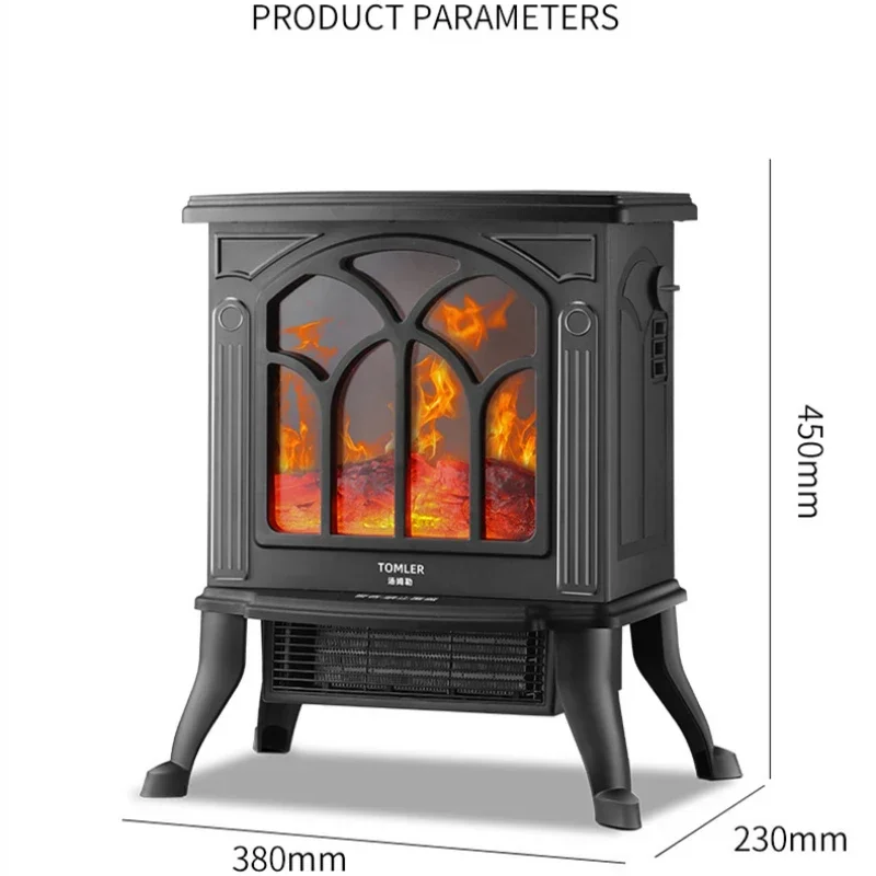 【1800W】Cozy Up with Our Home Electric Fireplace Heater - 3D Simulation Flame Fan, European Style Living Room Heater