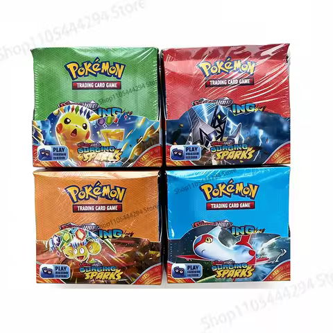 360Pcs English Version Pokemon TCG Scarlet &amp; Violet 151 Surging Sparks Classics Booster Box Pokemon Trade Card 36 Pack Box