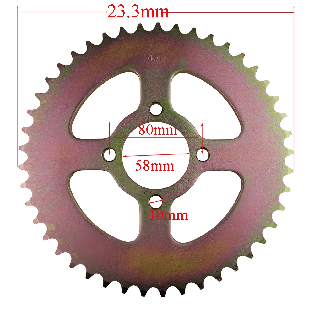 530 45T 49T Teeth Rear Sprocket 4 Hole Back Chain Disc For Motorcycle ATV Quad Mini Dirt Pit Bike Moto Buggy Go Kart Motor Parts