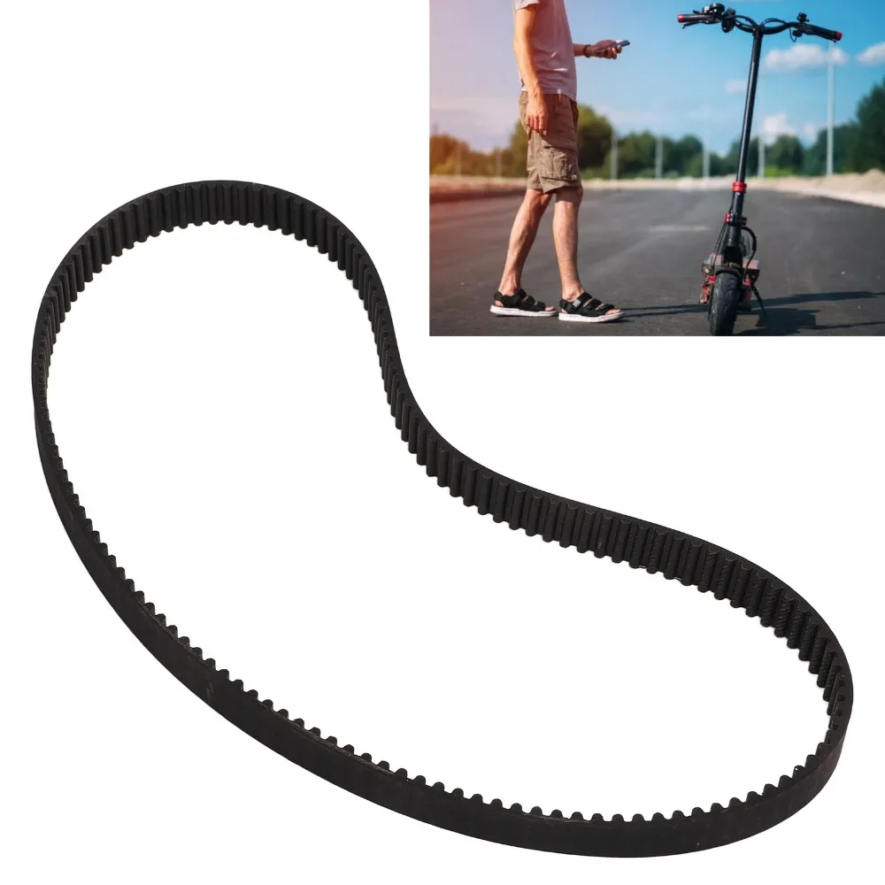 Rubber Electric Scooter Drive Belt High Temperature Resistance Black Scooter Timing Belt Abrasion Resistance