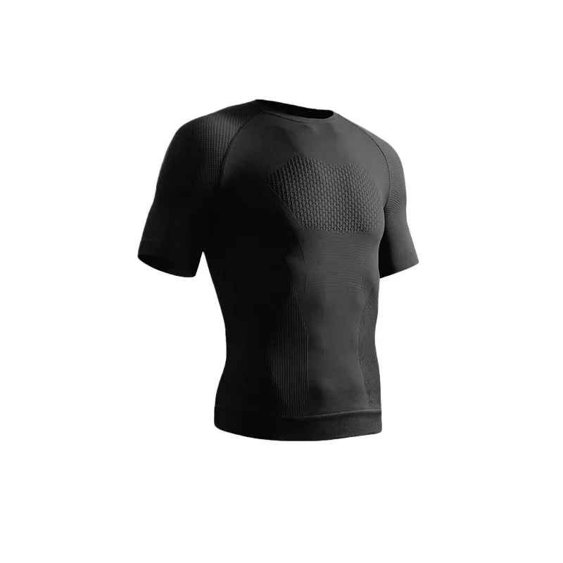 Zomer Mannen Compressie Gym Running T-shirt Ademend T-shirt met korte mouwen Man Casual Tops Naadloze Fitness Shirts Man Kleding