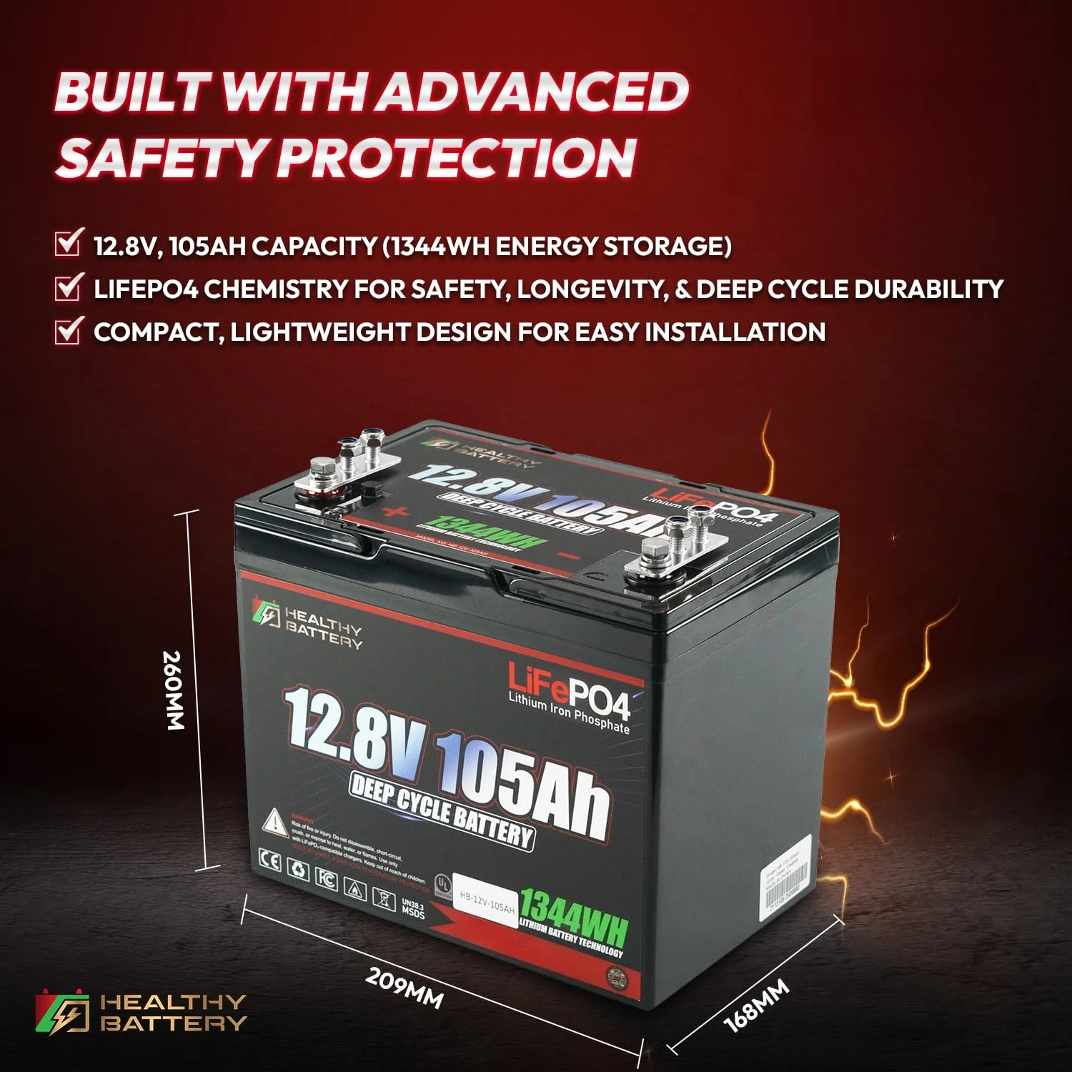 Lithium Battery 12.…