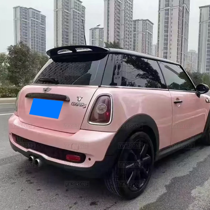 For Mini Cooper R56 Glass Top Spoiler Fiber Material Rear Roof Spoiler Wing Trunk Lip Car Styling Fully Compatible Tuning Parts