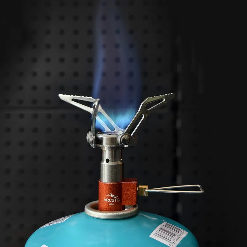 

2‌2g Ultralight Foldable Camping Stove - Portable Butane Gas Burner With Windproof Design For High Altitude Hiking & Backpack