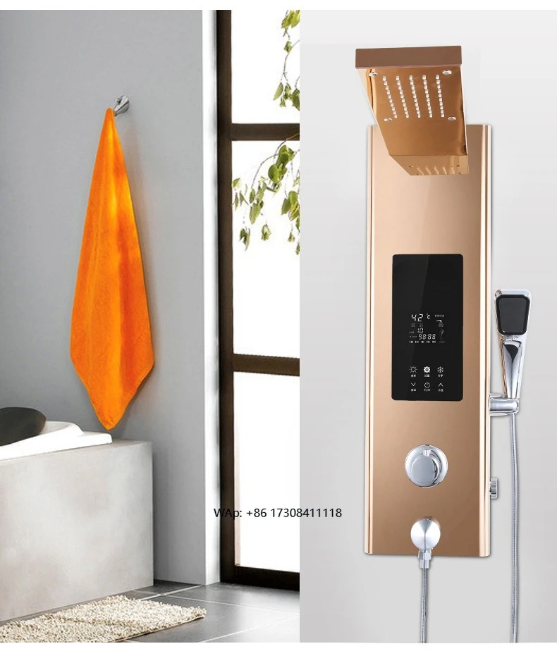Intelligent thermostatic wall-mounted shower screen 220V/50Hz 8500W instant all-copper handheld shower set