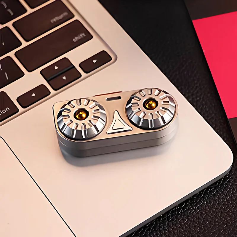 OWL EDC Fingertip Slide Fidget Spinner Stainless Steel Ratchet Fun Adult Office Stress Relieving and Relaxing Toy Gift