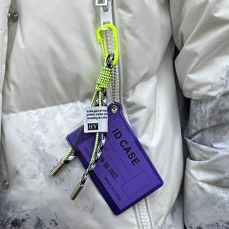 Smycz na karty do kluczy Kolor fluorescencyjny Breloczek do kluczy Udekoruj uchwyt na dokumenty
