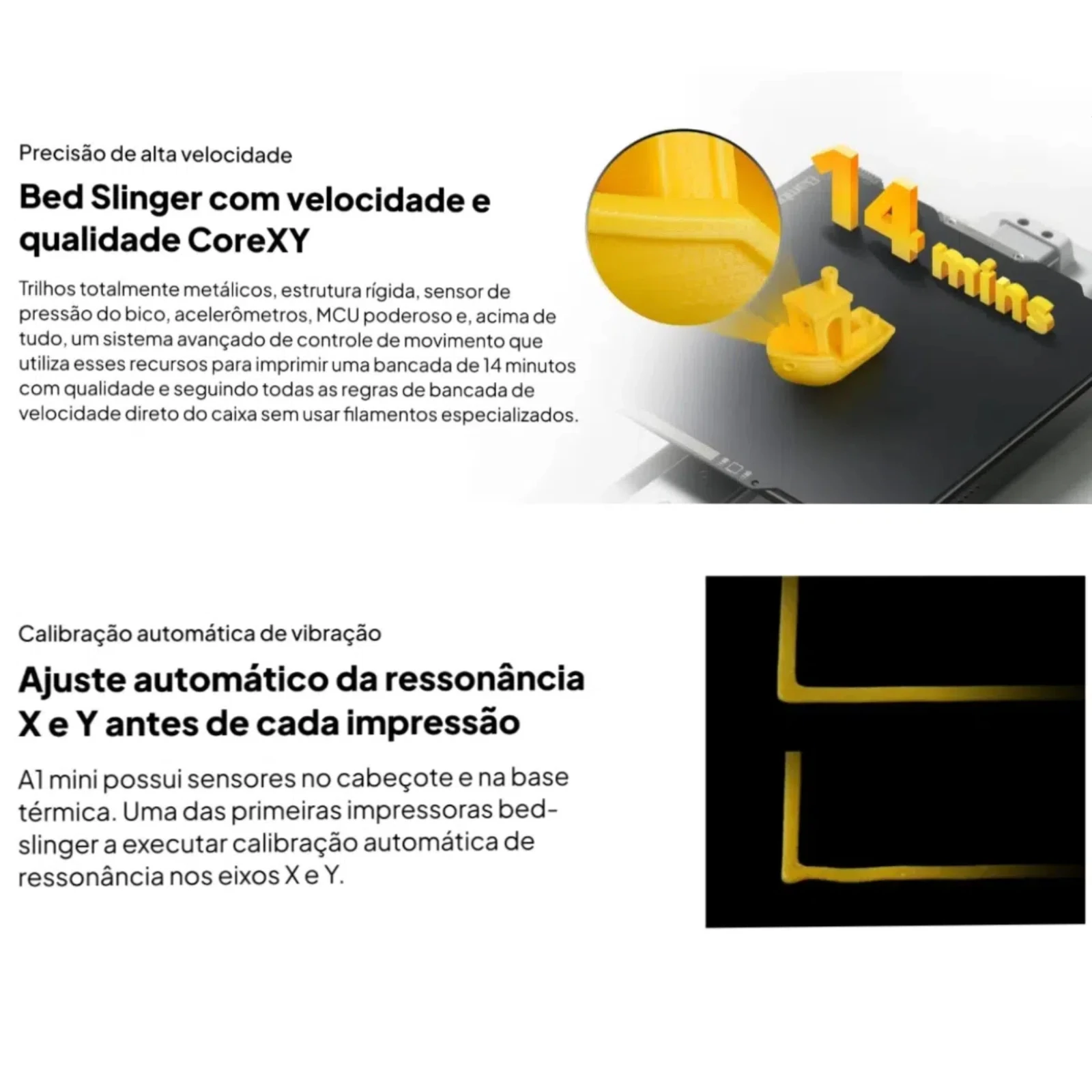 طابعة Bambu Lab A1 Mini ثلاثية الأبعاد 500 مم/ثانية طباعة عالية السرعة التسوية التلقائية تصميم مدمج التوصيل اللعب للاستخدام المنزلي بدون AMS