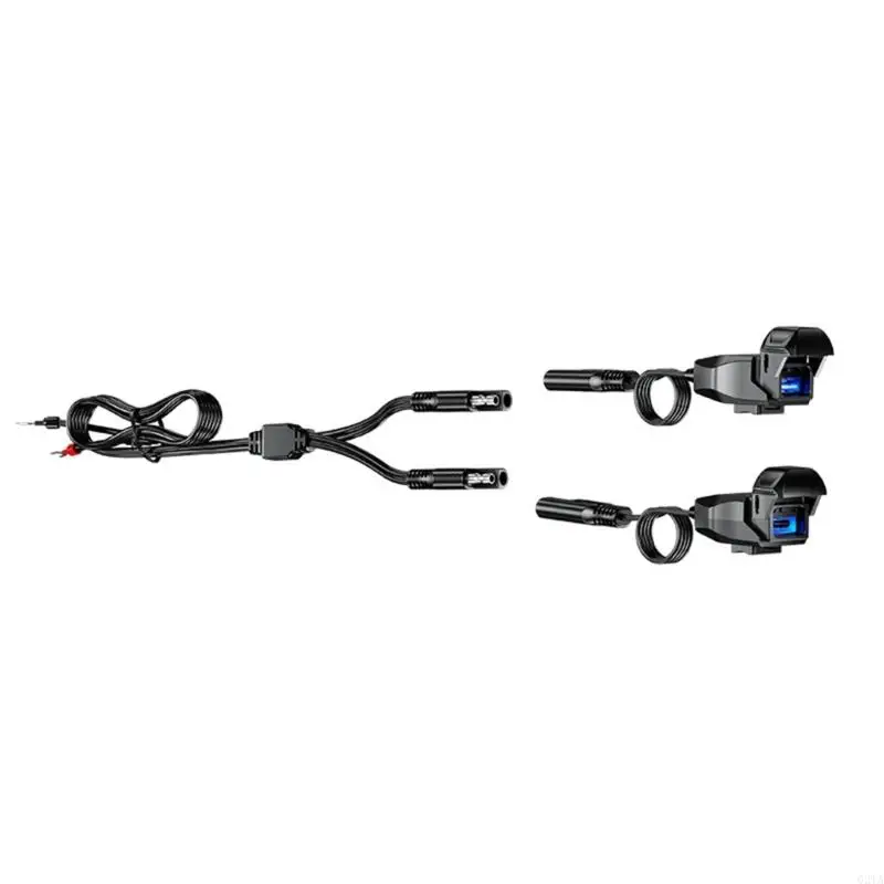   Shockproof Motorcycle Handlebar Chargers 18W Fast Charging Waterproof Cover Supports Various Smartphones