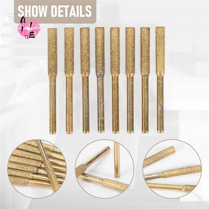 

A11E-8Pcs High Hardness Diamond Chainsaw Sharpener-Stone File,Diamond Sharpening Wheels Chainsaw File