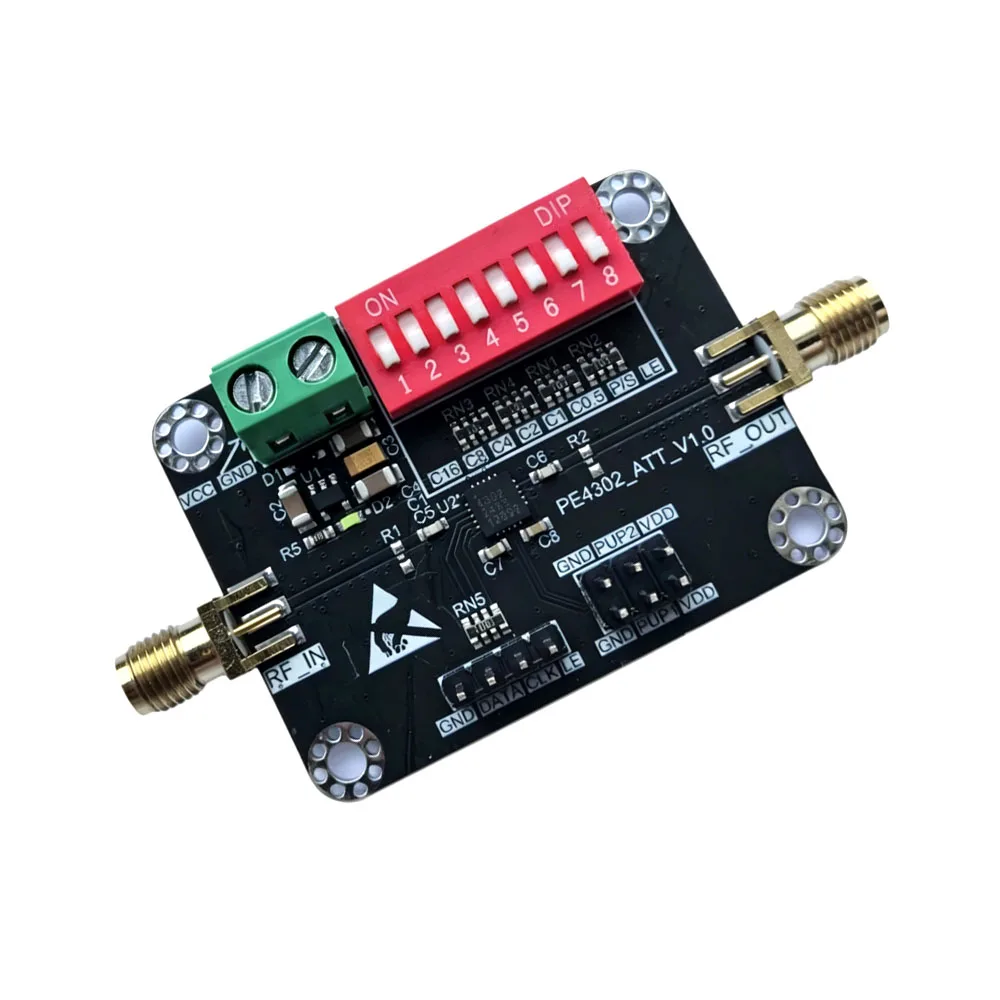 PE4302 Digital Step Attenuator Module 0.5dB Step 31.5dB Range DC-4GHz RF Signal Attenuation Board Programmable Module