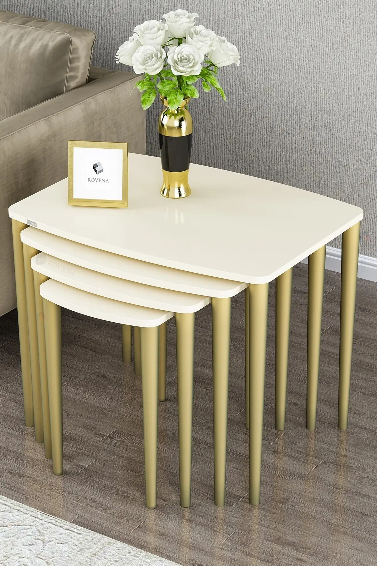 Mira Series Mdf 1. Grade 4lü Zigon Coffee Table Set