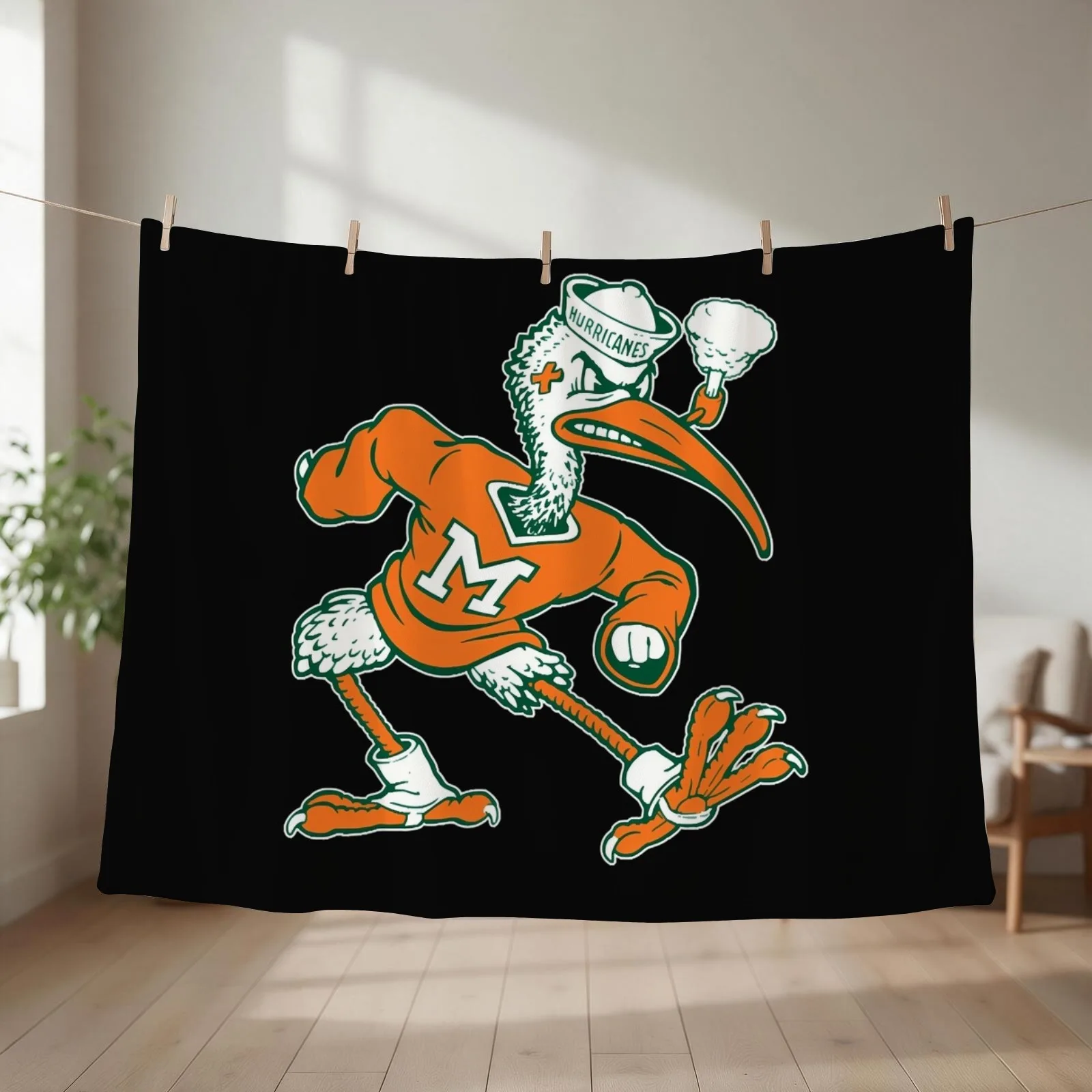 Vintage Sebastian Mascot Of Univ Throw Blanket couch cozy soft plush fuzzy picnic outdoor blanket
