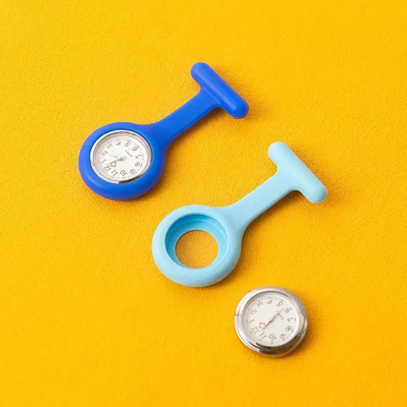 Foreign Trade Silicone Nurse Watch Student Pocket Watch Pin Pocket Watch Factory in Stock Can Be Fixedlogo Men's and Women's Wat