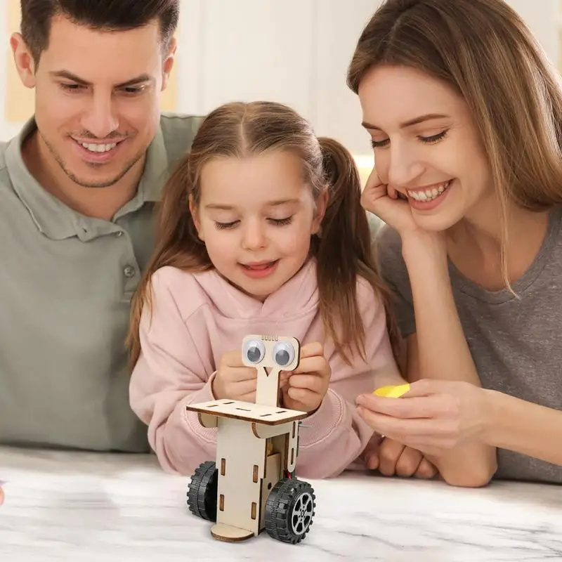 Blocs de robots de construction de motricité Fine, puzzle en bois, modèles robotiques, Kit d'assemblage robotique avec pièces à pression pour plus de 7 ans