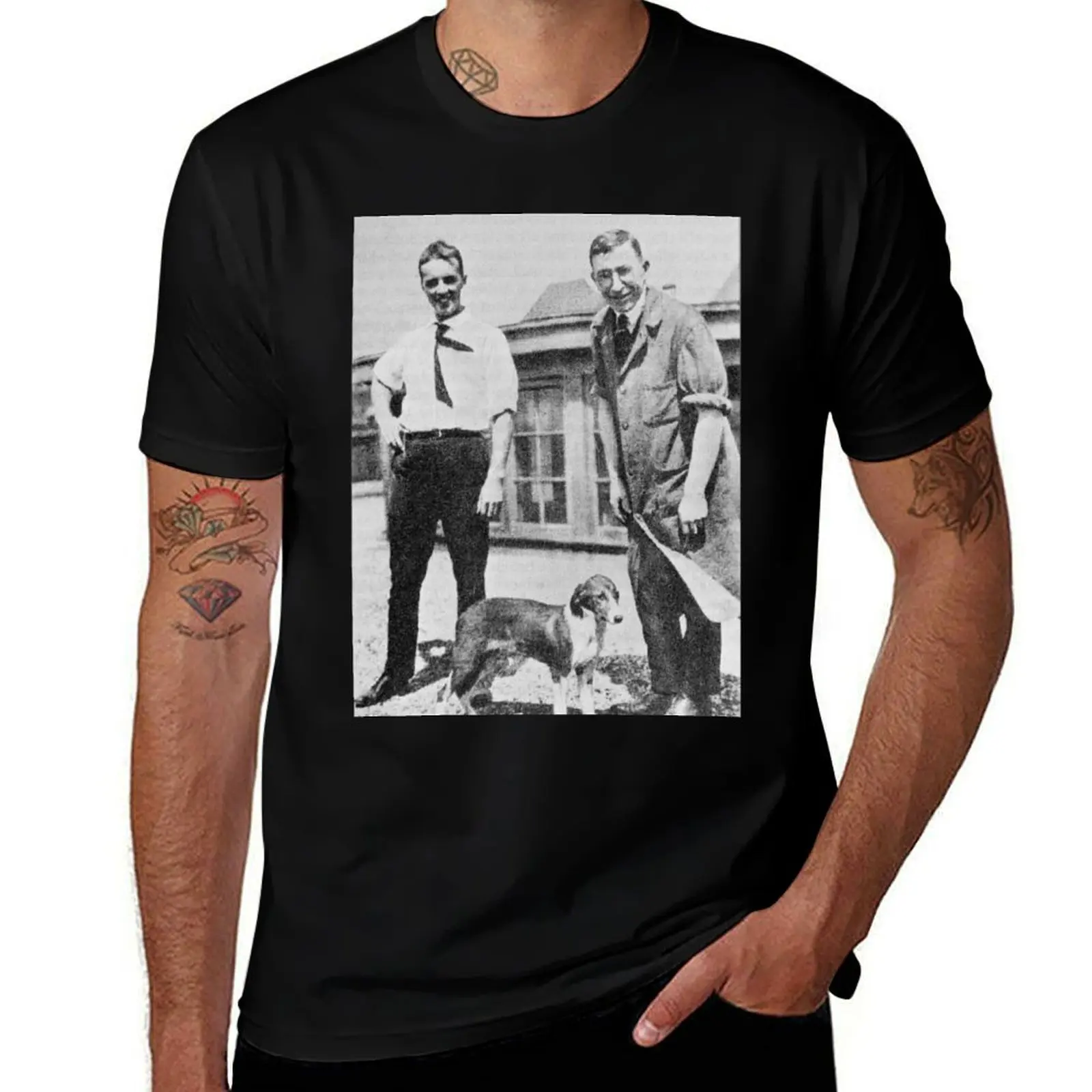 Charles Best and Sir Frederick Banting (H400/0156) T-Shirt Vintage Print Crew Neck Tee T-Shirt