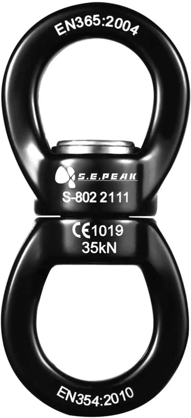 

35Kn Swing Swivel, Ce Certified Safe Swivel Hook, 360°Rotational Device, Silent Hanging Accessory For Tree Swing, Aerial Dance,