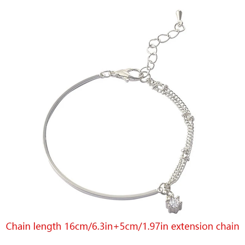 Bracelet étoile double couche en argent léger pour femme, perle ronde exquise, JOStar Rotterdam, diamant étincelant, cadeaux de bijoux de mode, luxe, nouveau