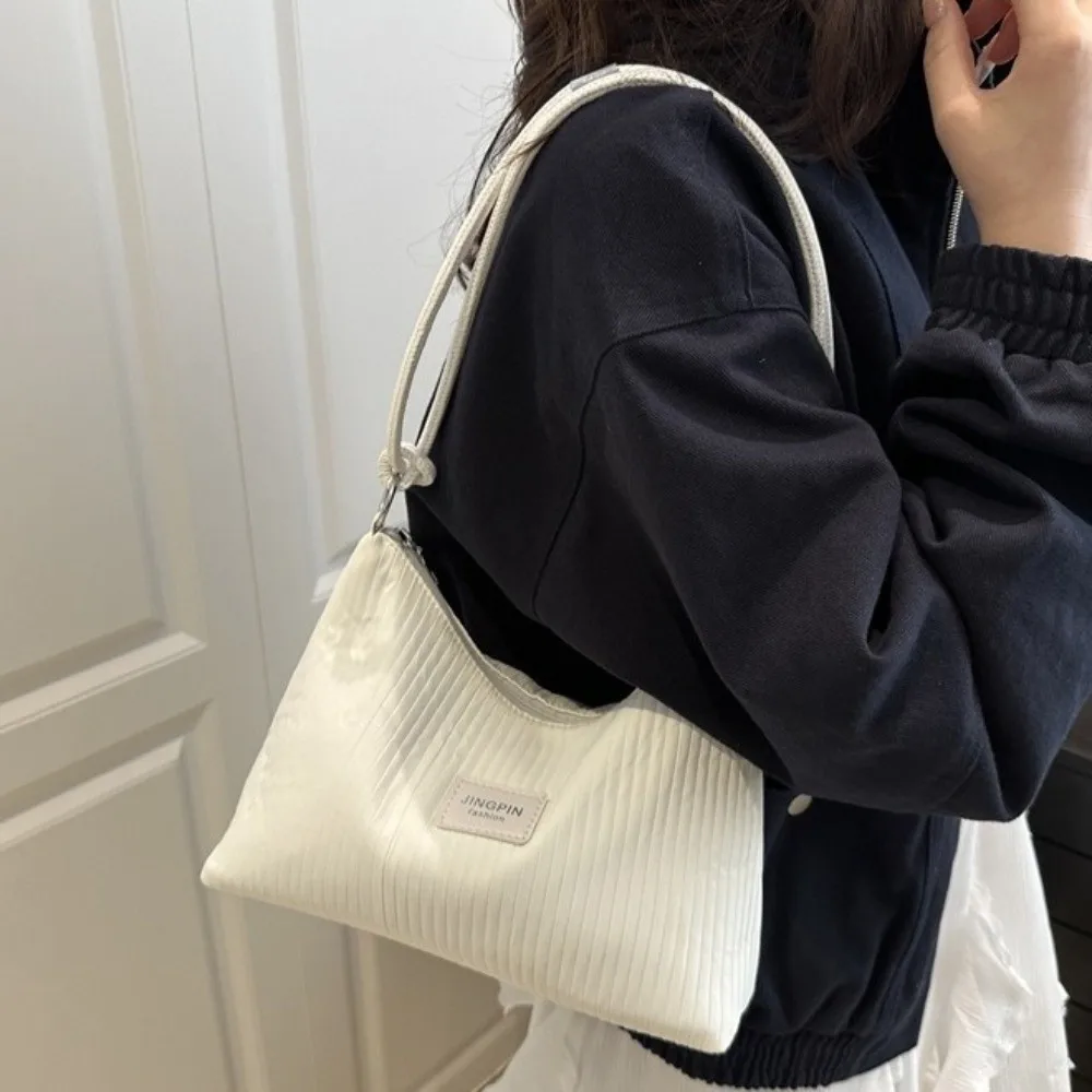 

New Lightweight Durable Pleated Handbag Textured Large Capacity Shoulder Underarm Bag Roomy Versatile Casual Tote Bags Outing