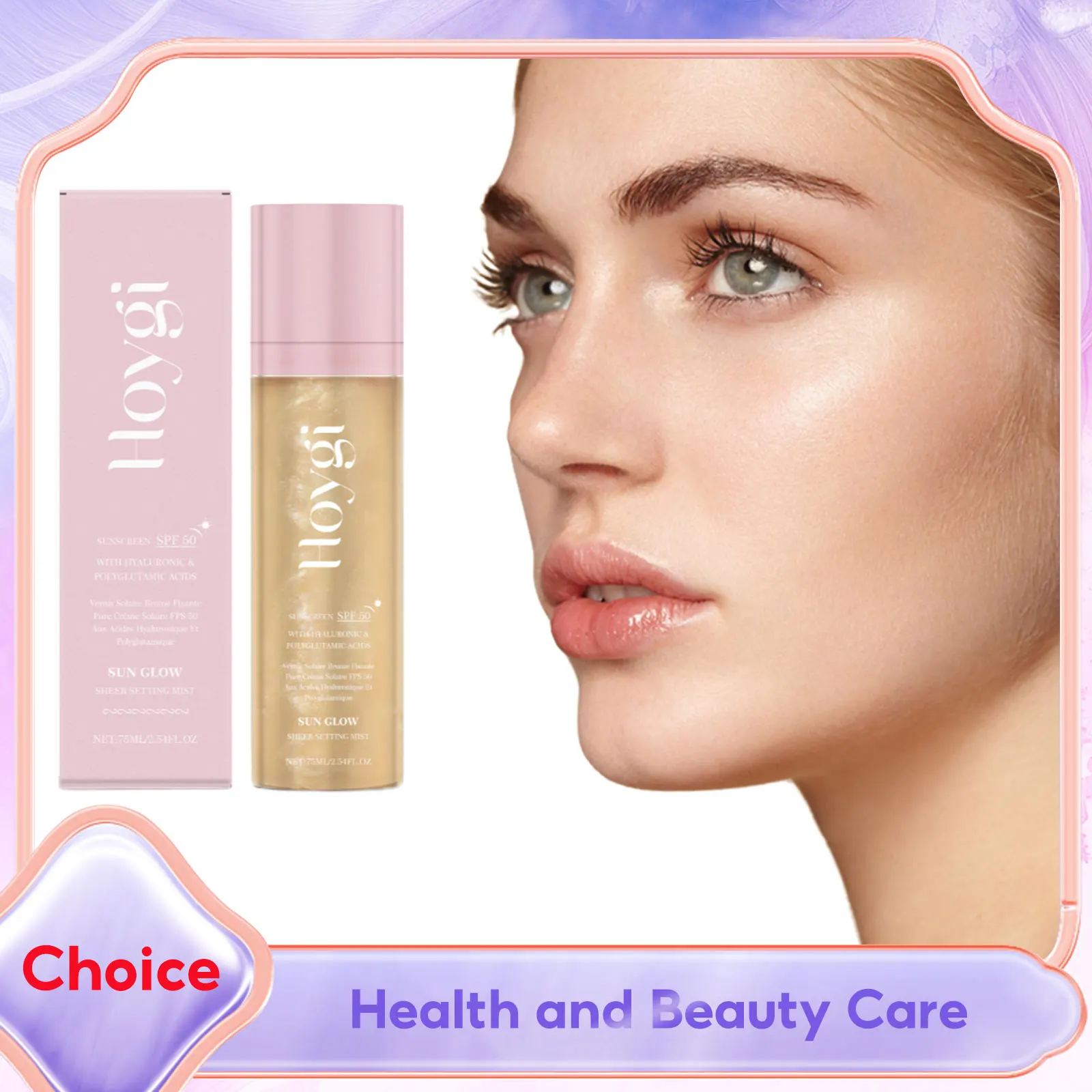 

Makeup Setting Spray Matte Finish Hyaluronic Acid Control Oil Non-sticky Waterproof Refreshing Long-Lasting Hydrated Face Mist
