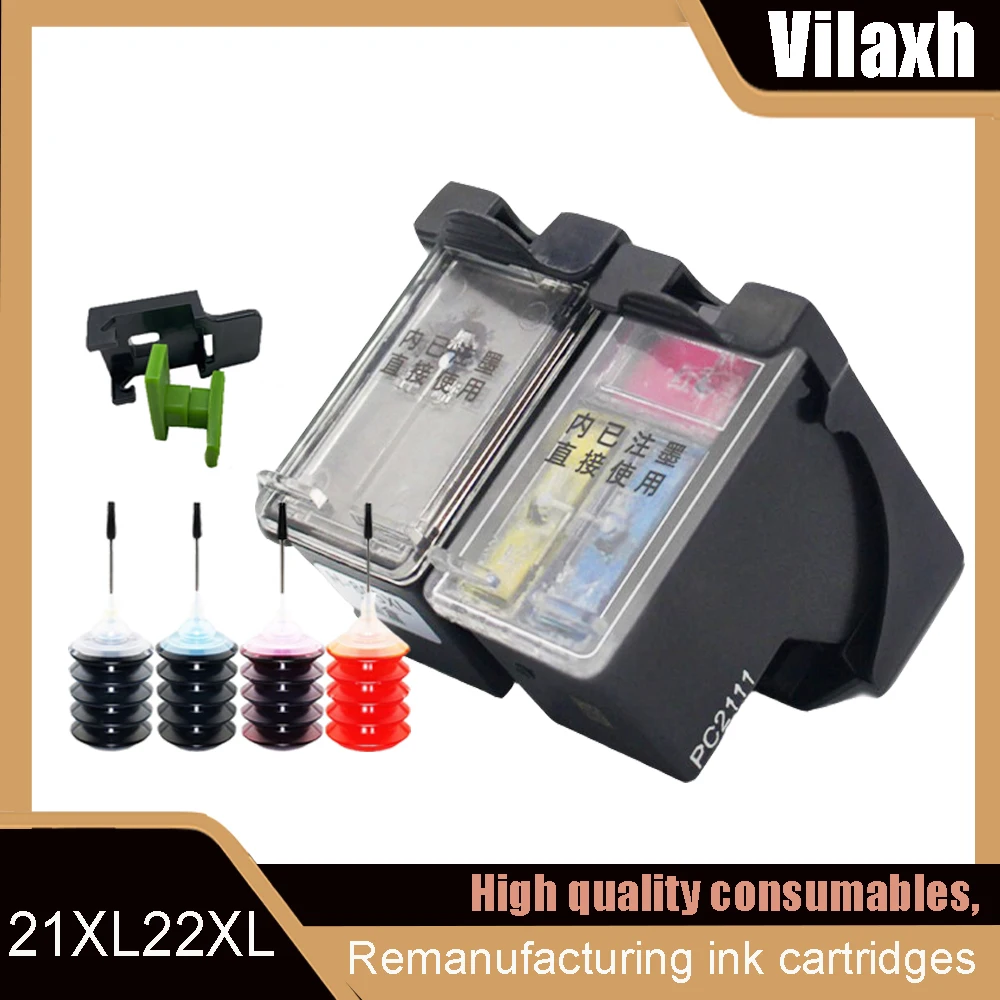 21 22 XL Compatible Ink Cartridge Replacement for HP 21 22 21XL 22XL For HP21 Deskjet F2180 F2280 F4180 F2200 F380 380 Printer