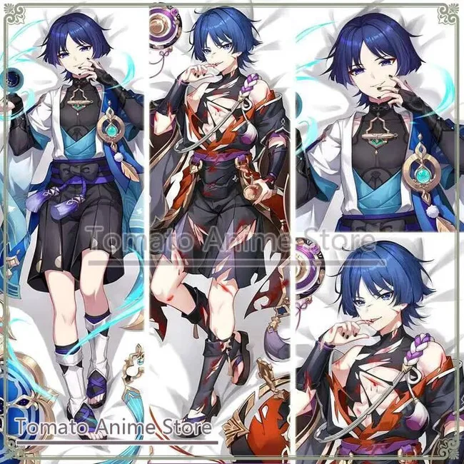 

Genshin Impact Scattered Soldiers Dakimakura Hing Body Pillow Case Cosplay Japanese Otaku Cushion Cover Xmas