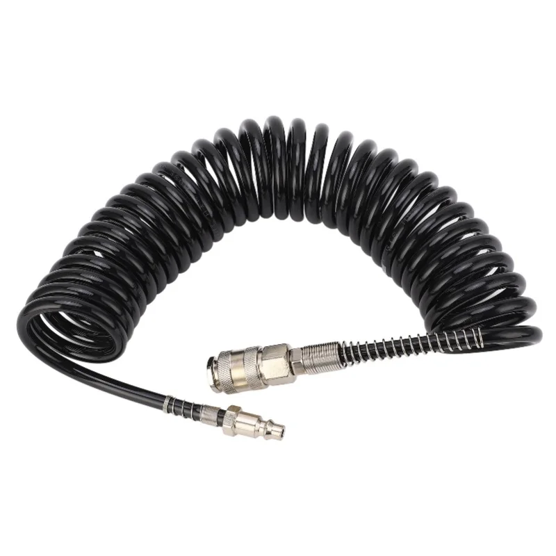 Recoil Air Hose Pressure Resistant Durable Flexible Lightweight Coiled Air Hose For Car Motorcycle 5m/16.4ft