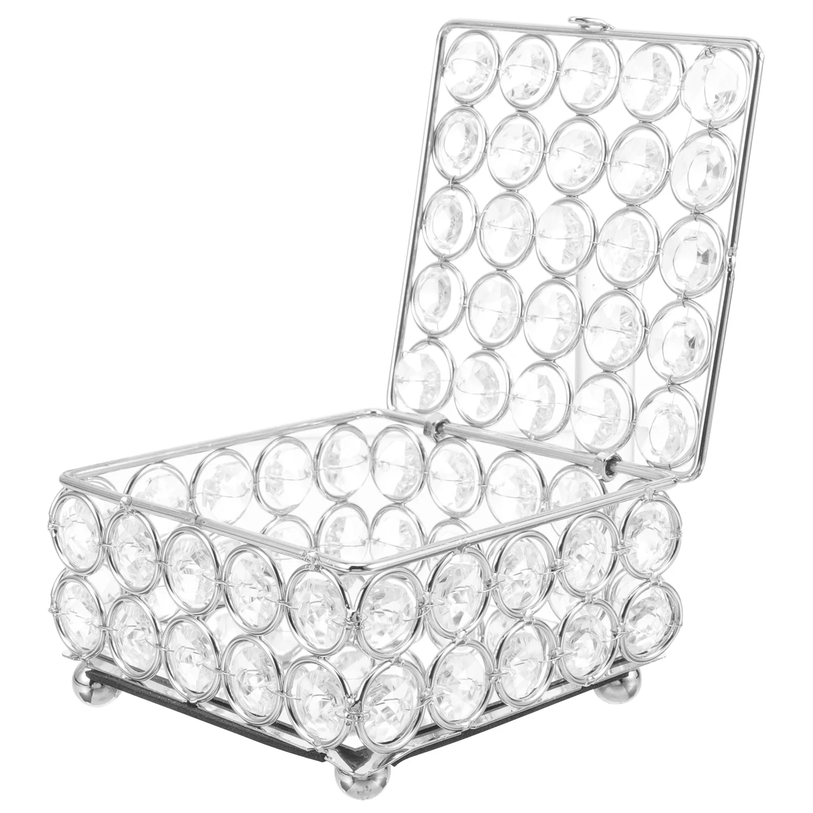 

Хрустальная шкатулка для драгоценностей, органайзер для безделушек, чехол для хранения сережек, подарочная упаковка, контейнер на память, полая хрустальная шкатулка для безделушек для