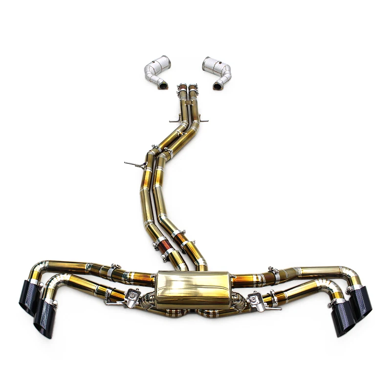 Exhaust Pipe System For Lamborghini URUS 4.0 2018-2023 SUS304 Front Section + Titanium Alloy Original Valve Exhaust Rear Section