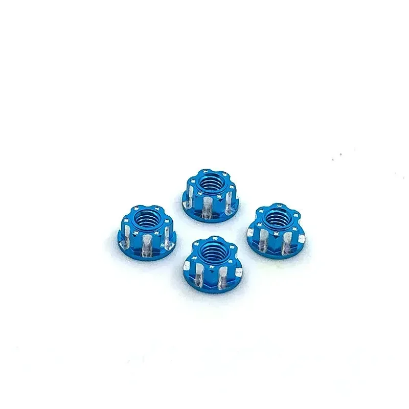 4pcs Alloy M4 Carving Design Hexagonal Nuts For HSP Sakura D3 D4 1/10 RC Remote Control Car Accessories