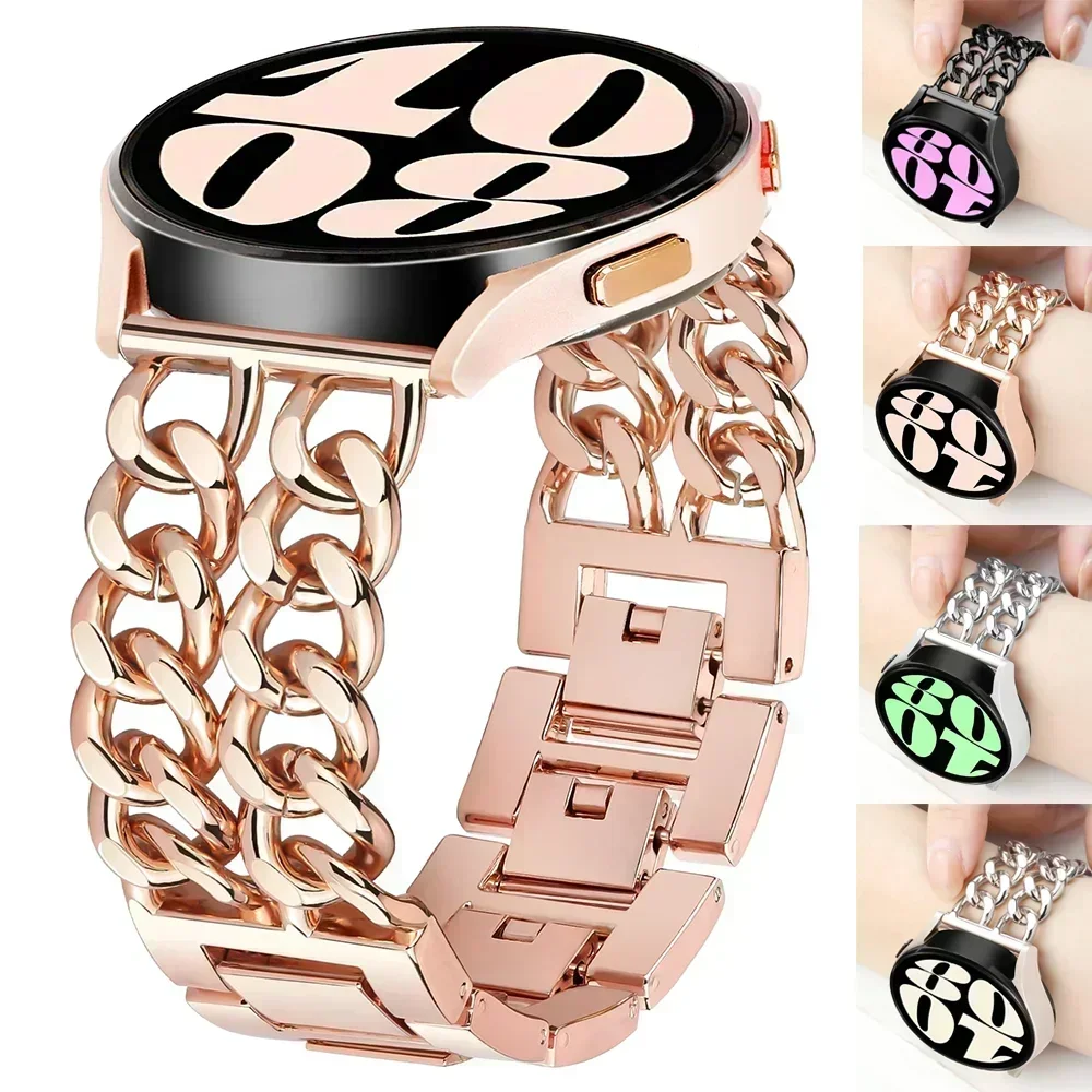 20 mm 22 mm Uhrenarmbänder für Samsung Galaxy Watch 6 5 4 Classic Metal Luxusarmband Amazfit Bip 5/Bip3 Pro/Balance/GTS/GTR 4 Armband
