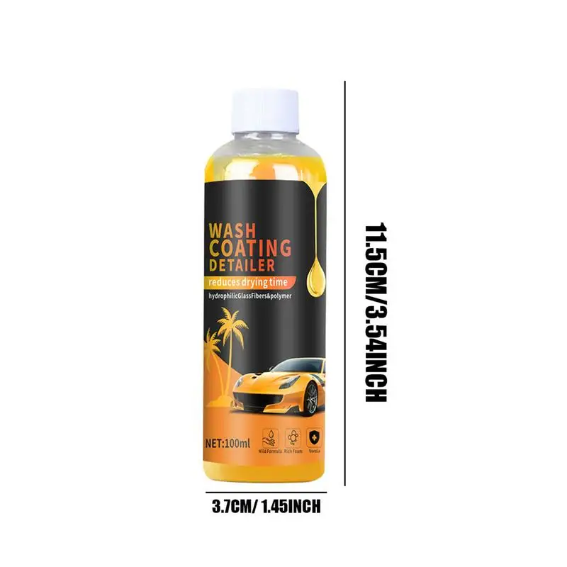 Detailing Coating Spray Wax 100ml Car Wash Coating Detailer Cleaning Car Shampoo Snow Foam Automotive Shampoo Car Wash Supplies