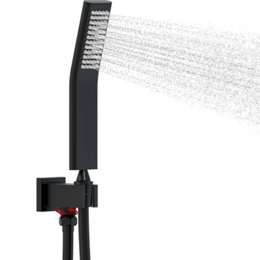 

Ручная душевая лейка с латунным соединителем, клапаном регулировки потока, держателем и шлангом, настенное крепление, комплект ручных душевых леек