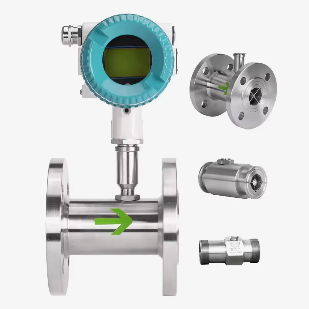 

Stainless Steel Turbine Flowmeter LWGY for Water Oil Gas, 4-20mA RS485 Pulse Output Support Customization