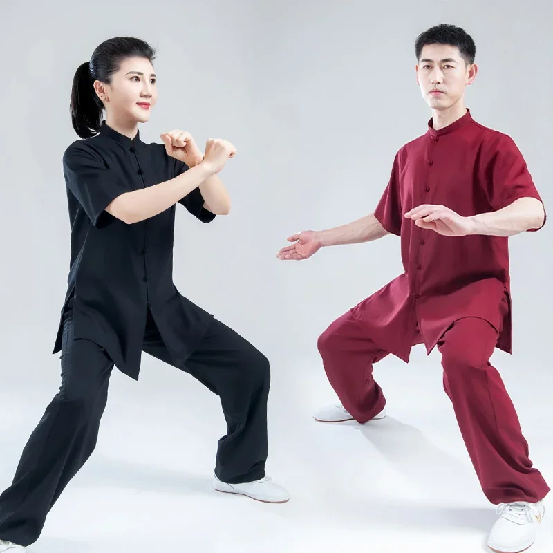 Tai Chi Clothes Wushu Clothing Kung Fu Competition Performance Clothes Martial Art Uniform Thicken Cotton Linen 2022 New Style