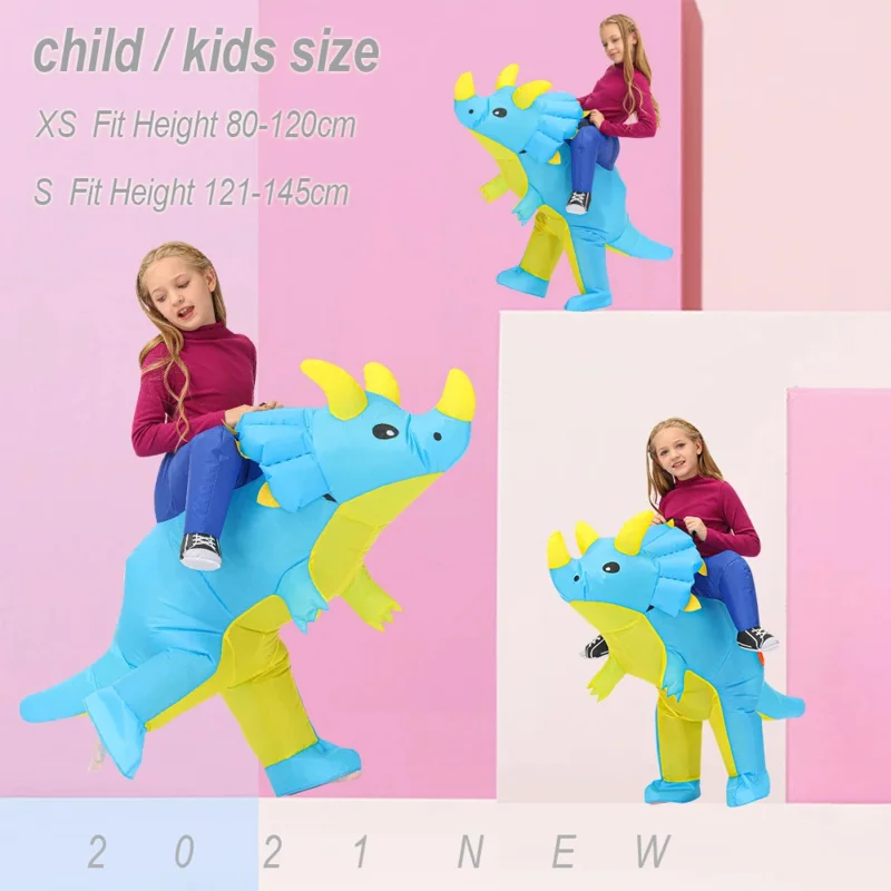 Bambini bambino Tricot costume da dinosauro gonfiabile ragazzi ragazze anime dinosaur party costumi cosplay regalo di carnevale di Halloween