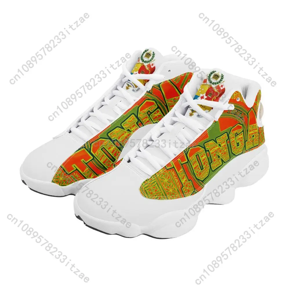 Colorful Fashion Polynesian Samoa Tribal Tonga Style Running Shoes Custom Ball Sports Team Logo Men's Basketball Sports Shoes