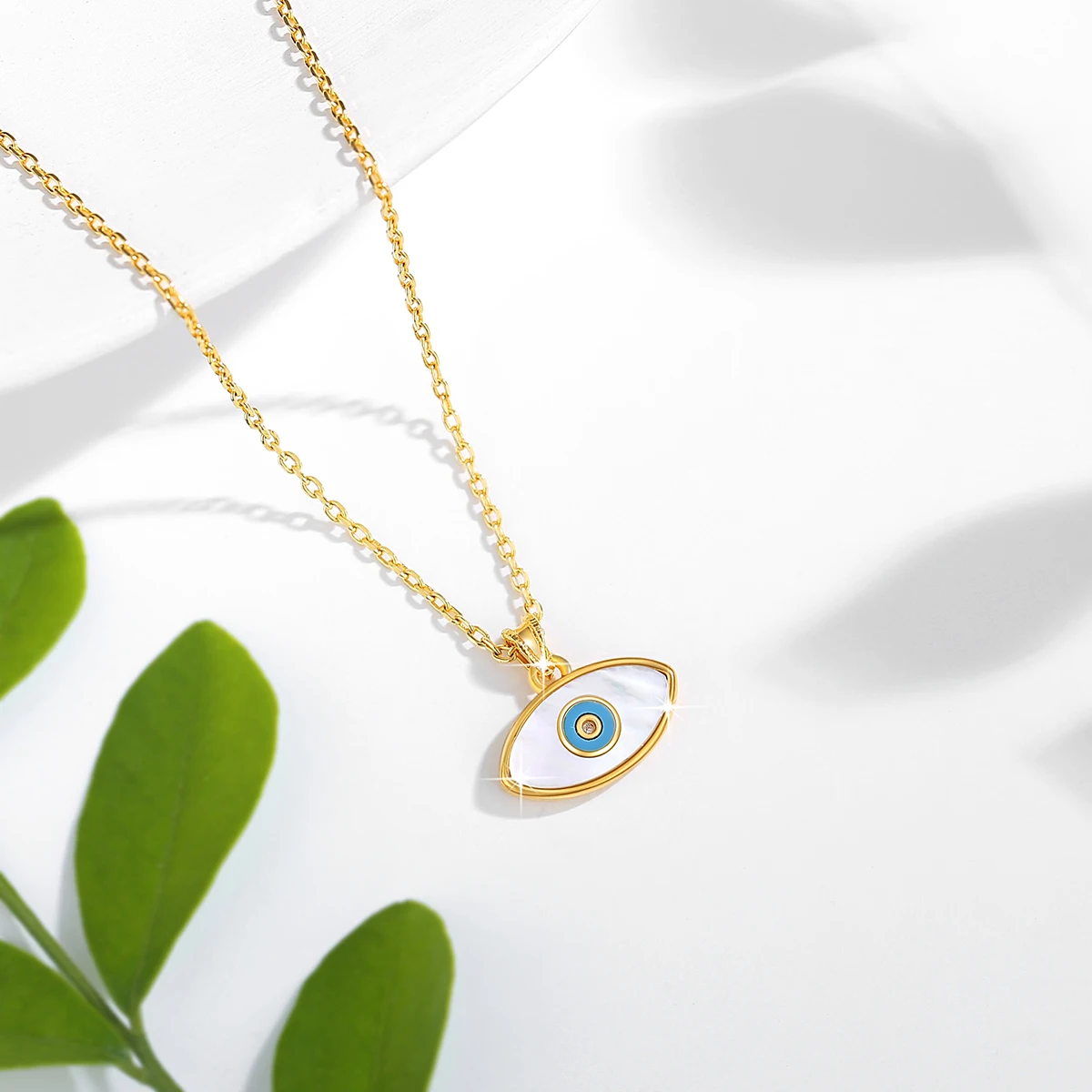 Niche Design 18K Genuine Gold Pendant Natural White Shell Necklace for Women Anniversary Valentine\'s Day Gift Trendy Jewelry