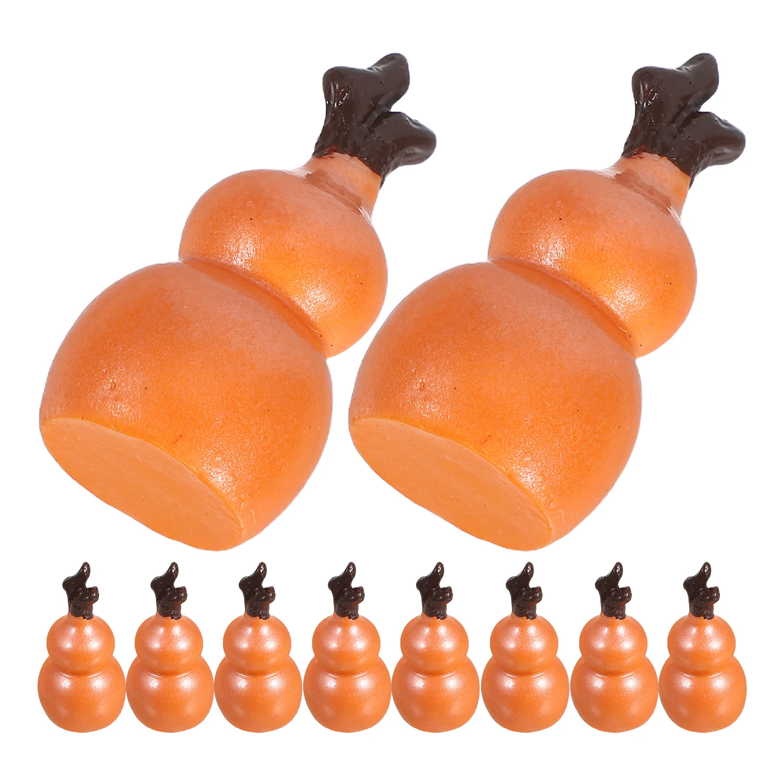 

10pcs Gourd Resin Decorations Vintage Crafts Retro Statue Home Table Dollhouse Figurines Resin Gourd Craft Artistic Personal