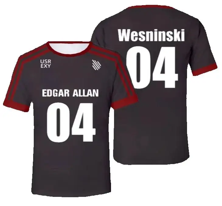 2025 New The Foxhole Court Edgar Allan Ravens Lacrosse Jersey Cosplay MORIYAMA KNOX T-shirt 3D for Men/Women Clothes Kids Tops