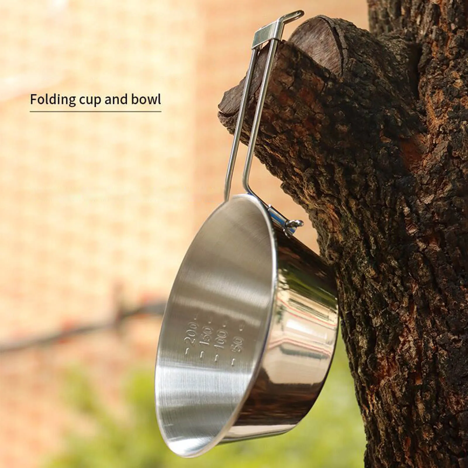 Outdoor Camping Snow Pull Bowl High Quality Stainless Steel Picnic Utensils Portable Folding Bowl For Camping Fishing Picnic BBQ