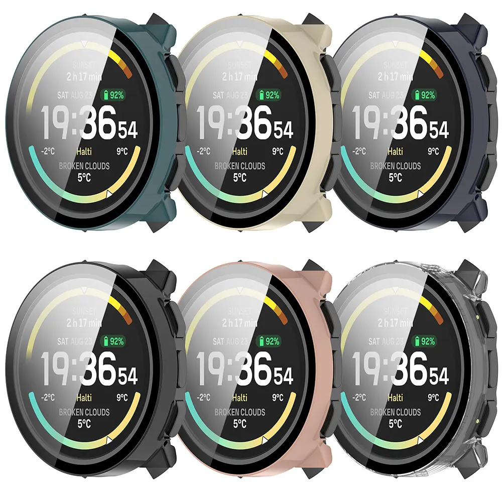 Tempered Glass+Case For SUUNTO Vertical2 Screen Protector Shell Bumper Hard PC Protective Cover For SUUNTO Vertical2 Accessories