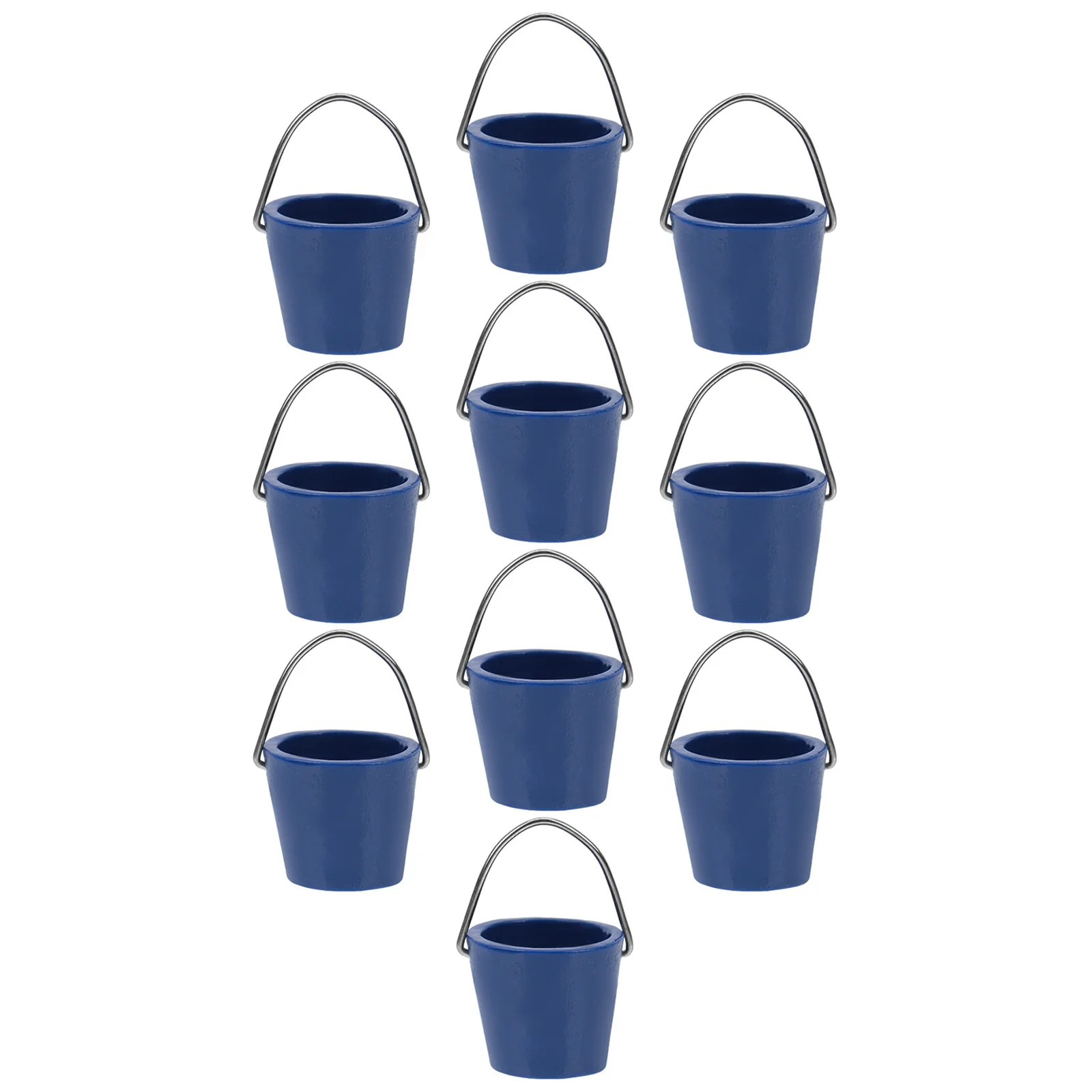 

10pcs Mini Bucket Models Miniature Beach Buckets Micro Landscape Decorations