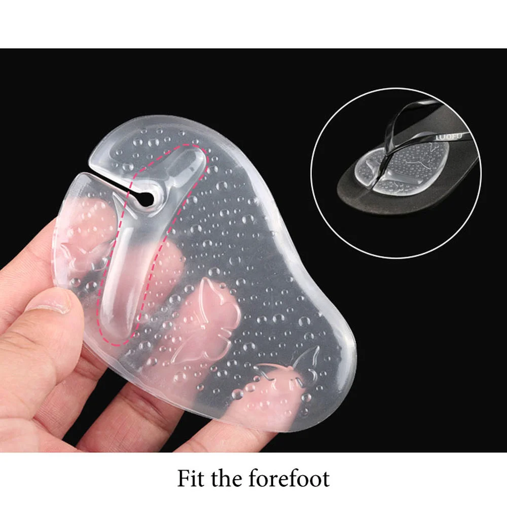 1Pairs Soft Flip Flop Gel Cushions Pad Toe Protectors for Thong Sandal Inserts Guards Insoles Shoes Grip Pads Metatarsal Pad